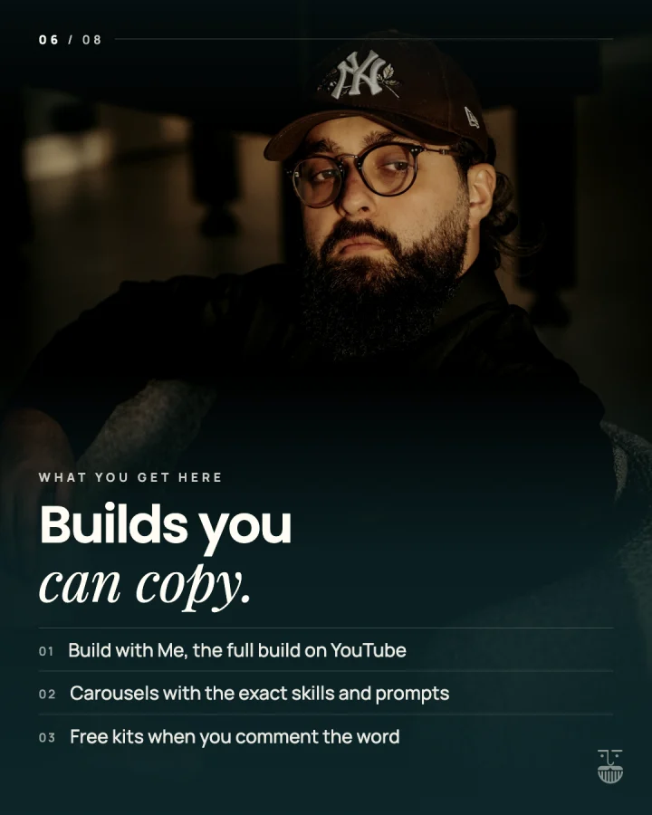 Slide 6 of 8: Builds you can copy.